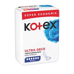 Kotex Ultra Hijyenik Ped Gece Süper Ekonomik 18'li 