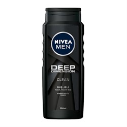 Nivea Men Deep Dimension Clean Duş Jeli Vücut, Yüz ve Saç İçin 500ml