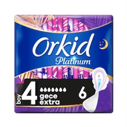 Orkid Platinum Hijyenik Ped Ultra Gece Extra 6'lı / 4 Boy